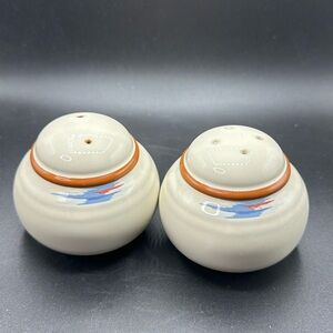 Noritake Raindance Salt Pepper Shakers Stoneware